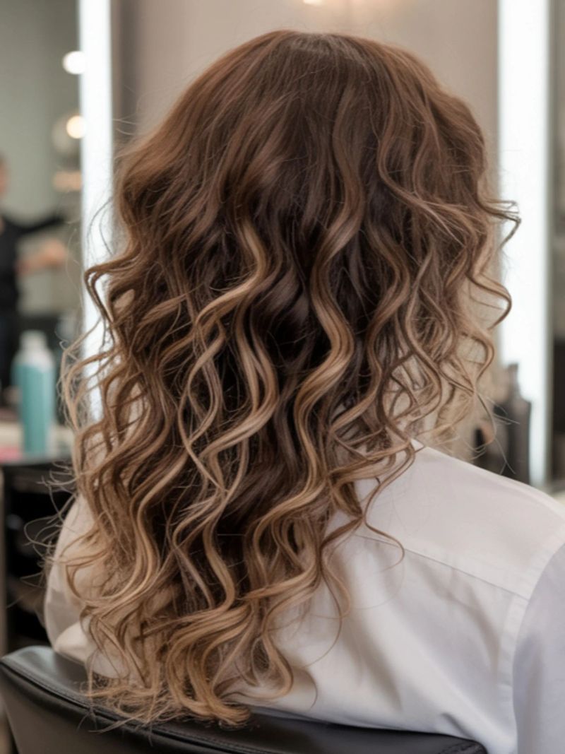 Client discussing her desired hair look with a stylist